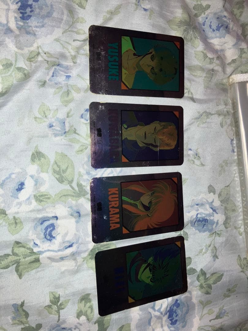 幽遊白書 キャラクターカード 4枚セット　非売品と思われます