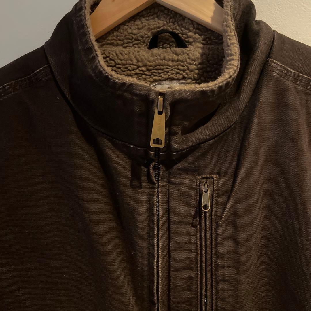 Carhartt Mexico製 モックネック　ダックベスト　裏ボアフリース