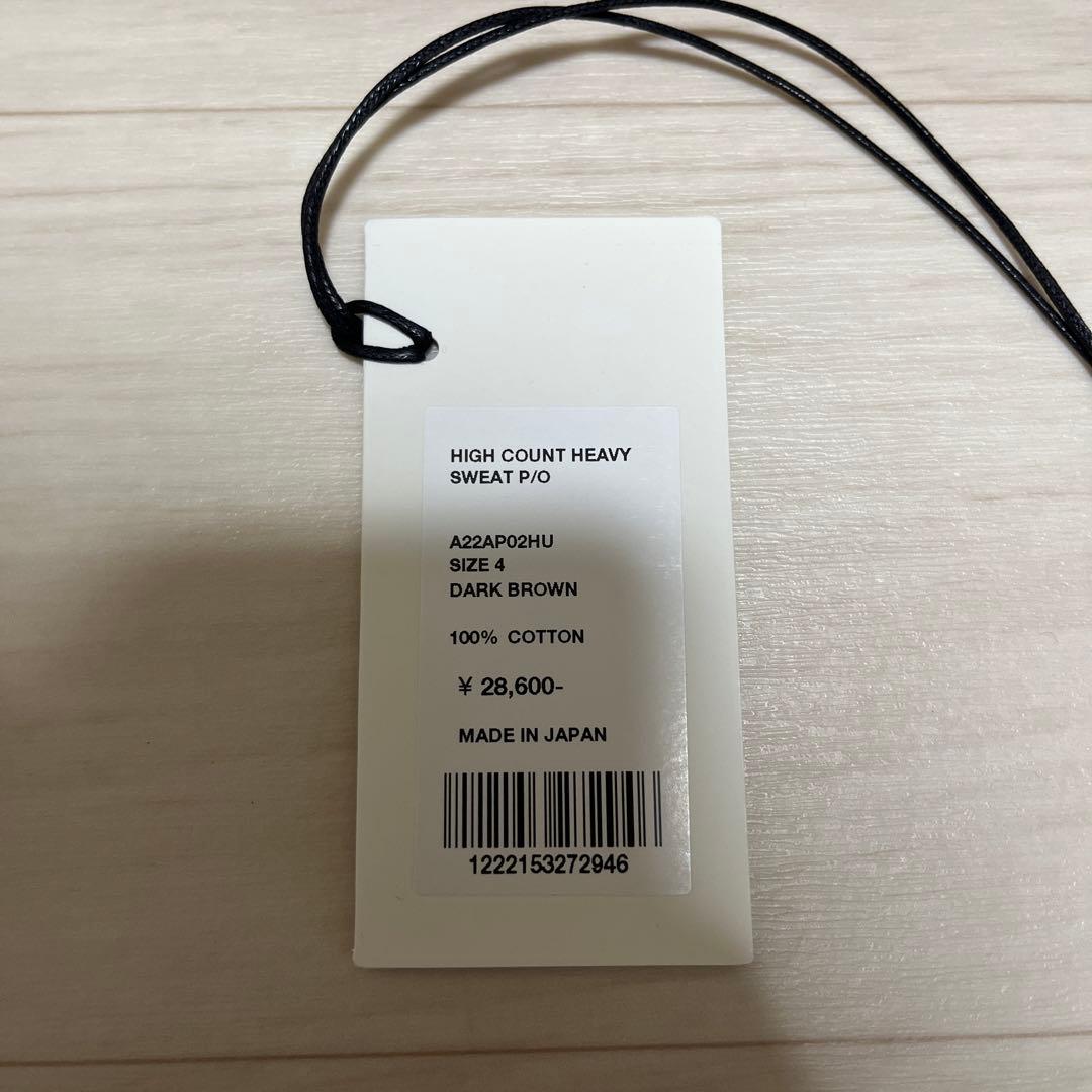 AURALEE HIGH COUNT HEAVY SWEAT P/O サイズ4