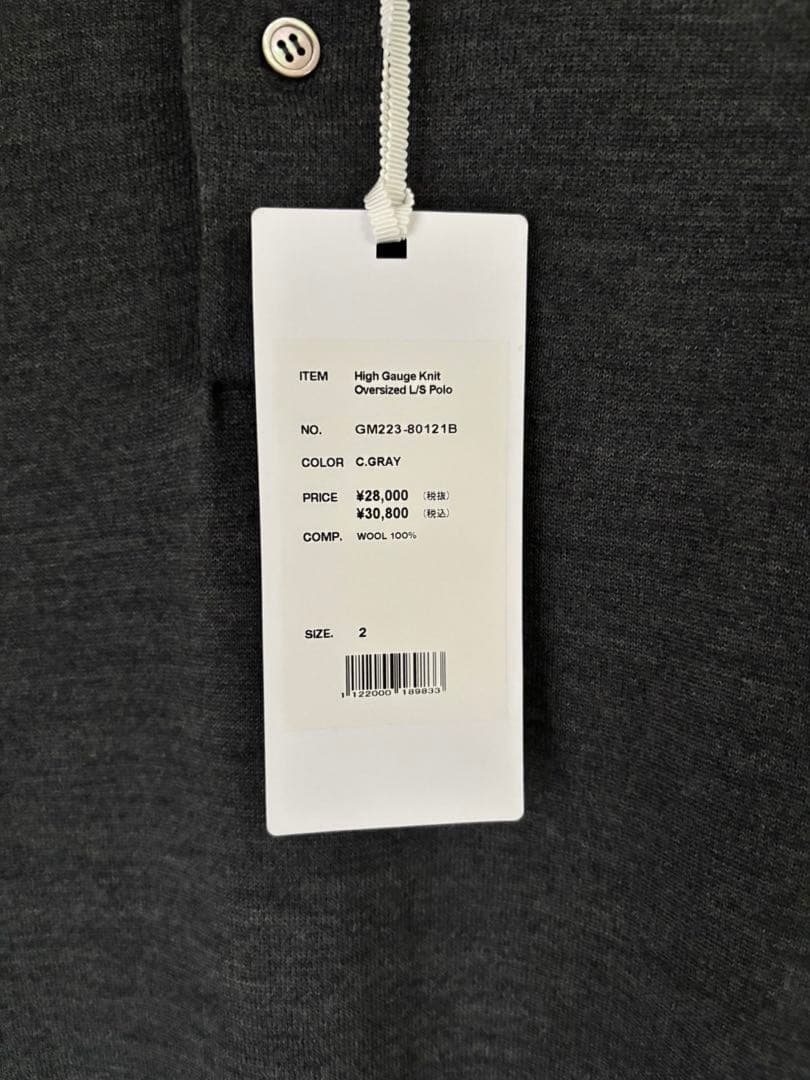 トップス High Gauge Knit Oversized L/S Polo