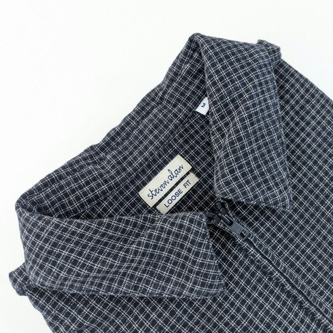 美品★スティーブンアラン　グラフチェック　ジッププルオーバーシャツ　2.2万　M