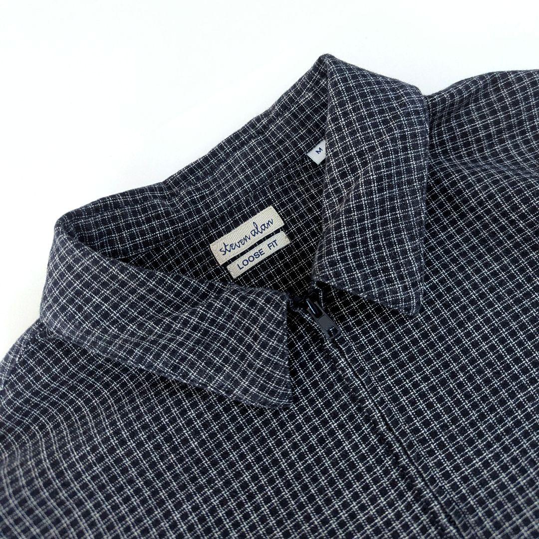 美品★スティーブンアラン　グラフチェック　ジッププルオーバーシャツ　2.2万　M