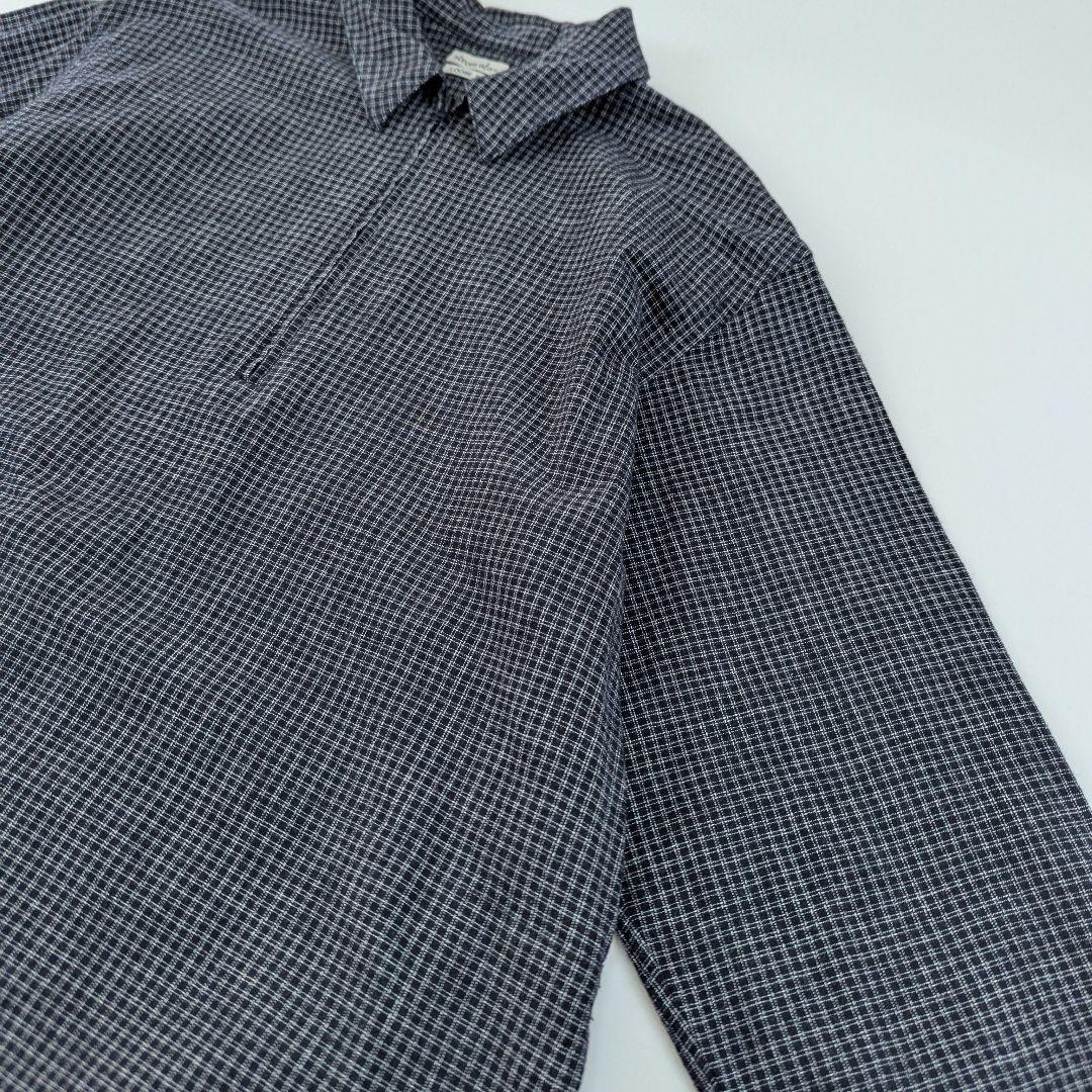 美品★スティーブンアラン　グラフチェック　ジッププルオーバーシャツ　2.2万　M