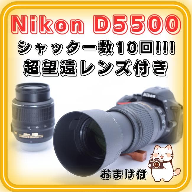 ❷Nikon D5500 デジタル一眼レフカメラ　シャッター数10回