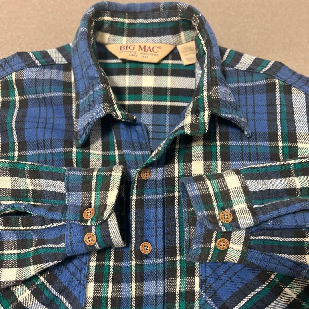 BIG MAC 【好配色】 ネルシャツ 80〜90s USA製 Lサイズ