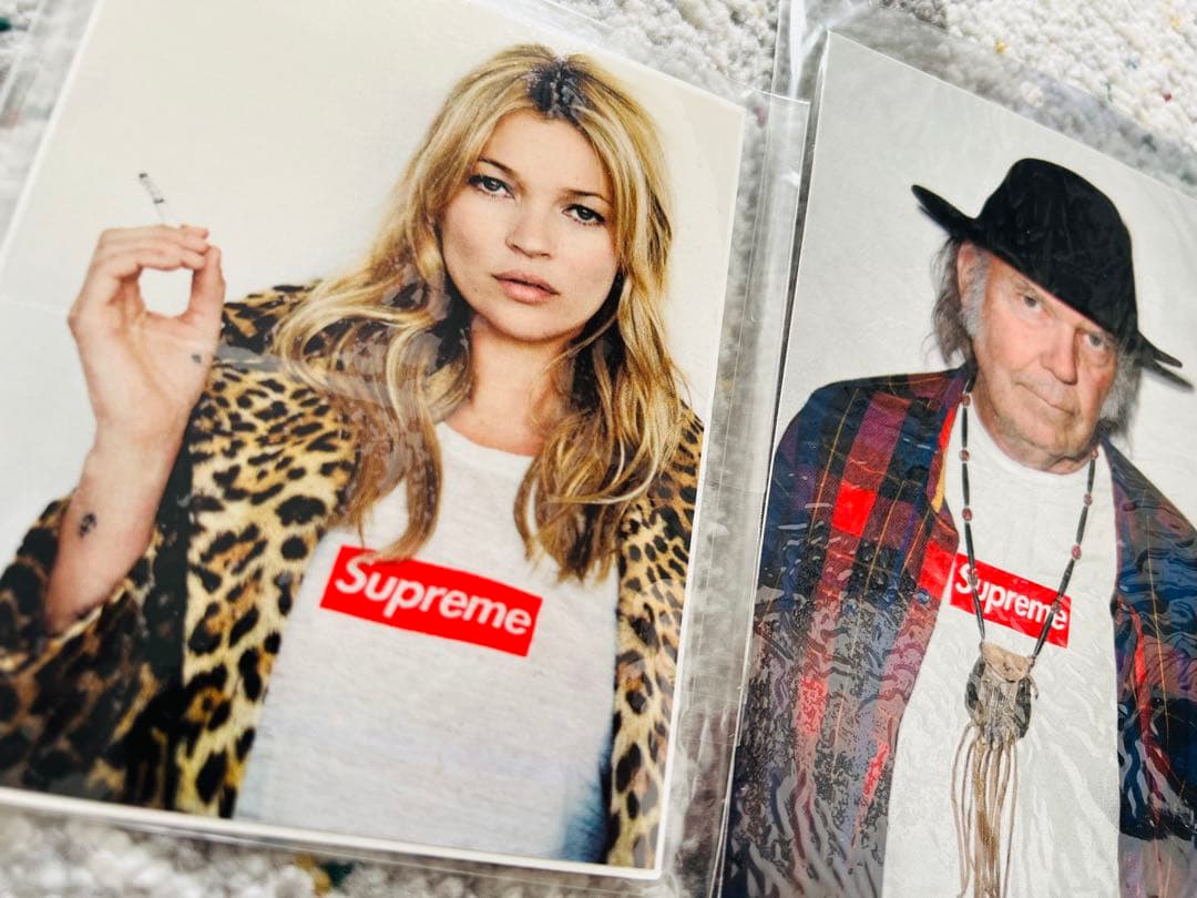 【レアセット】supremeステッカー ケイトモス&ニールヤング