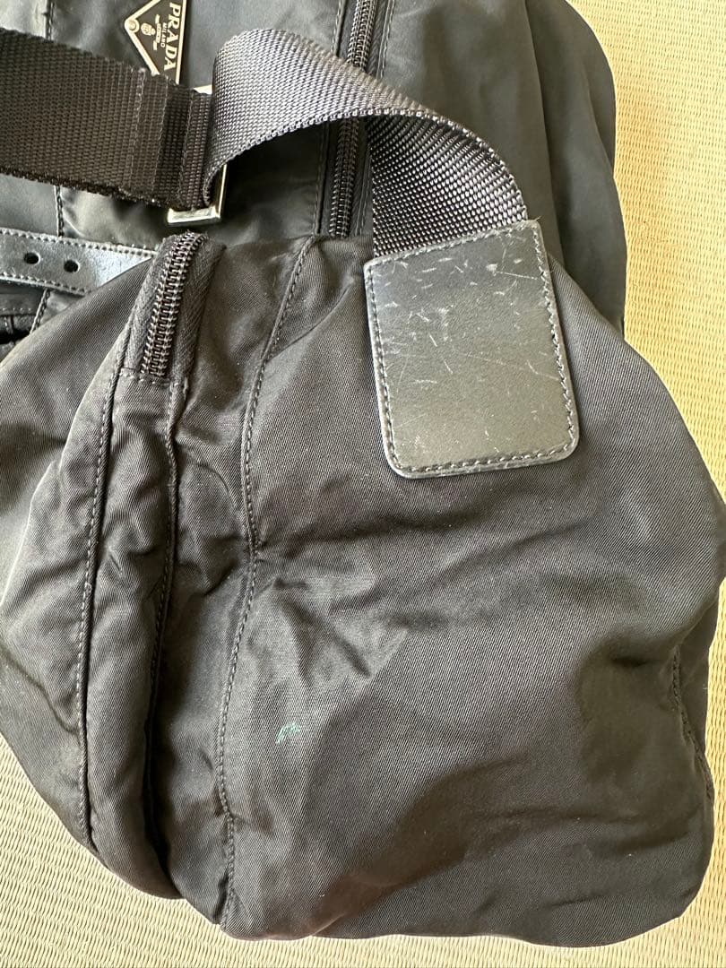 プラダ メッセンジャーバッグ テスートナイロン レザー 黒