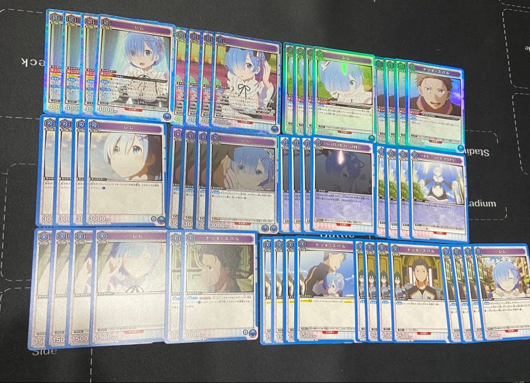 ユニアリ　リゼロ　青　レム　＆　スバル　デッキ　調整パーツAPおまけ付き