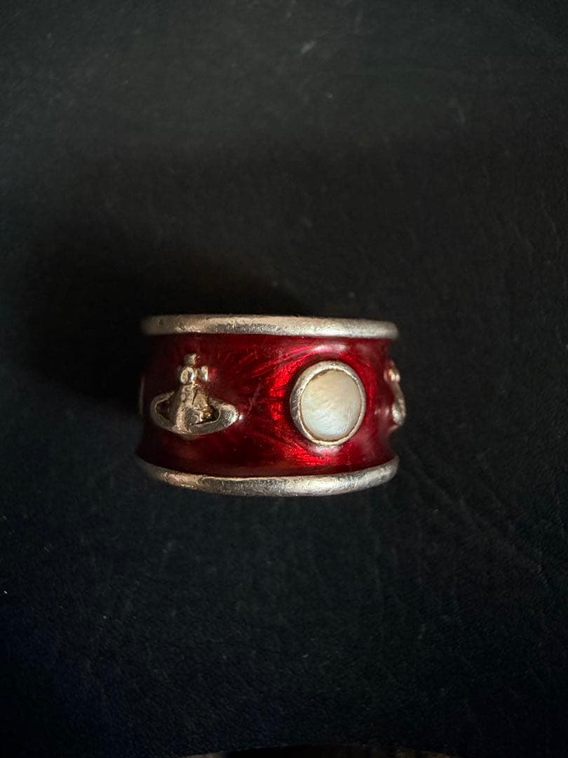 ヴィヴィアンウエストウッド オーブリング レッド M エナメル ヴィンテージ