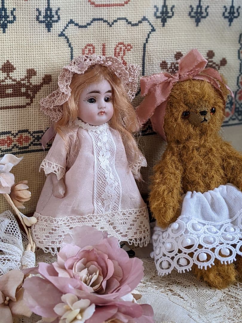 【m】アンティークビスクドール　ミニョネット　ケストナー　オールビスクドール