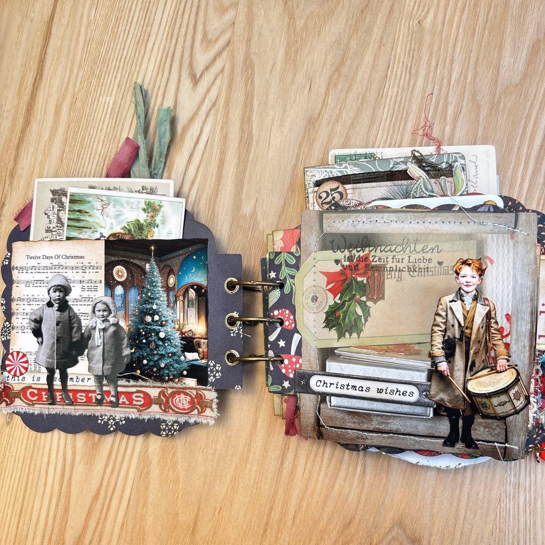 クリスマス& Happy New Year コラージュ　ジャンクジャーナル