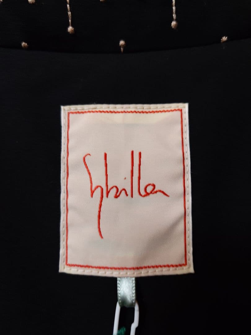 シビラ アスタリスク刺繍ダウンジャケット 黒 Lサイズ