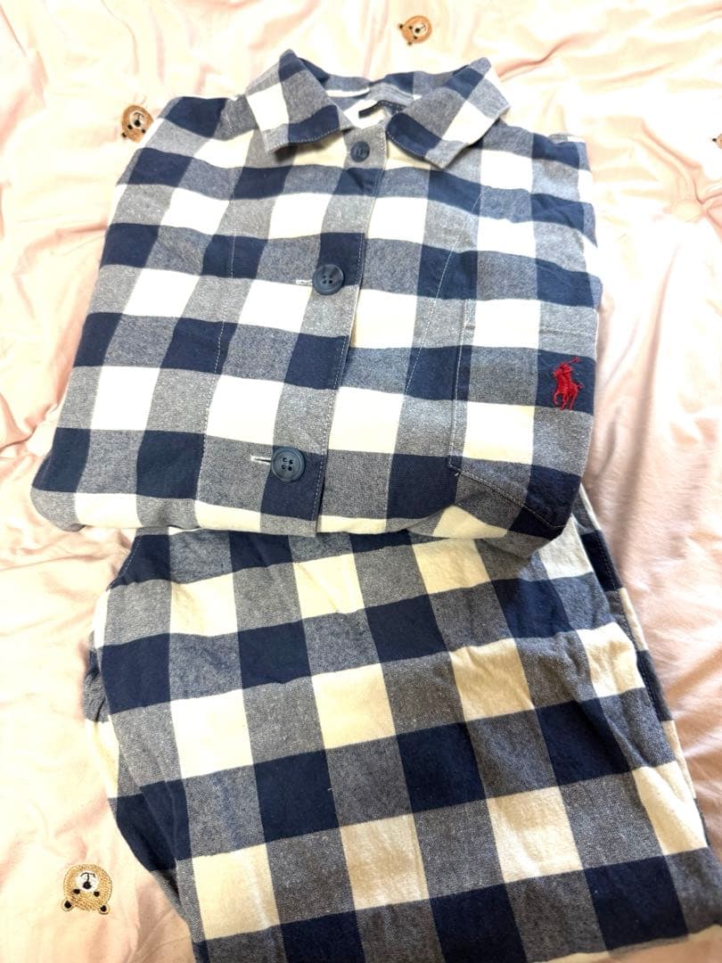 RALPH LAUREN  ストーンヒルギンガム テーラードパジャマＬ