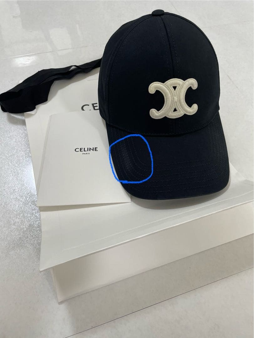 CELINEトリオンフ ベースボールキャップ / コットン　Sサイズ