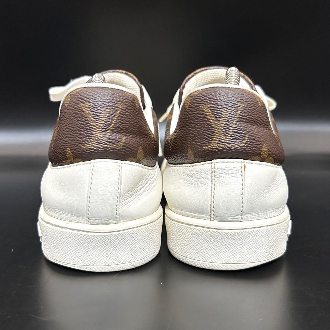 【美品】ルイヴィトン ルクセンブルグライン スニーカー メンズ レザー 白 6