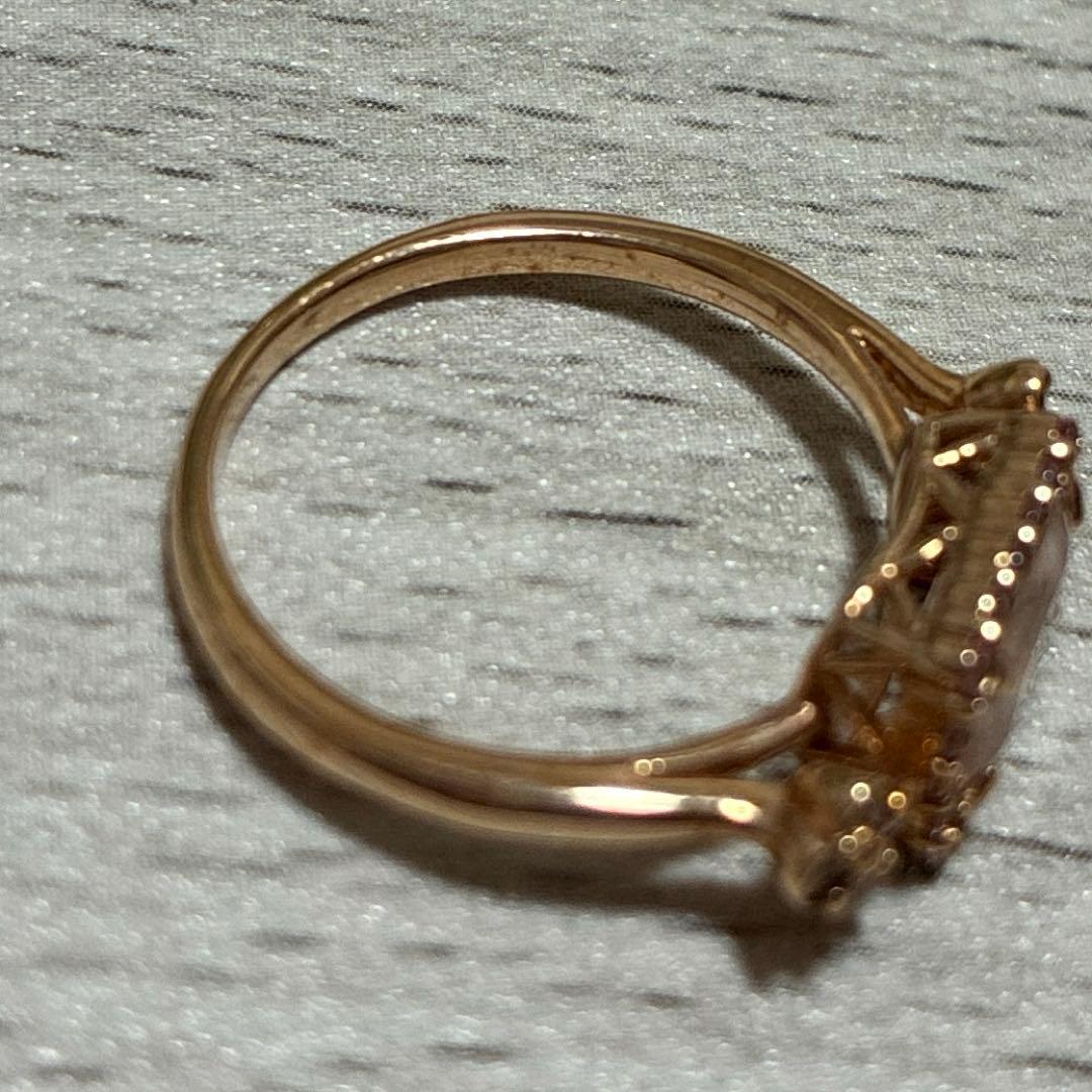 Samantha Tiara エメラルドカットリング　11号　ローズゴールド