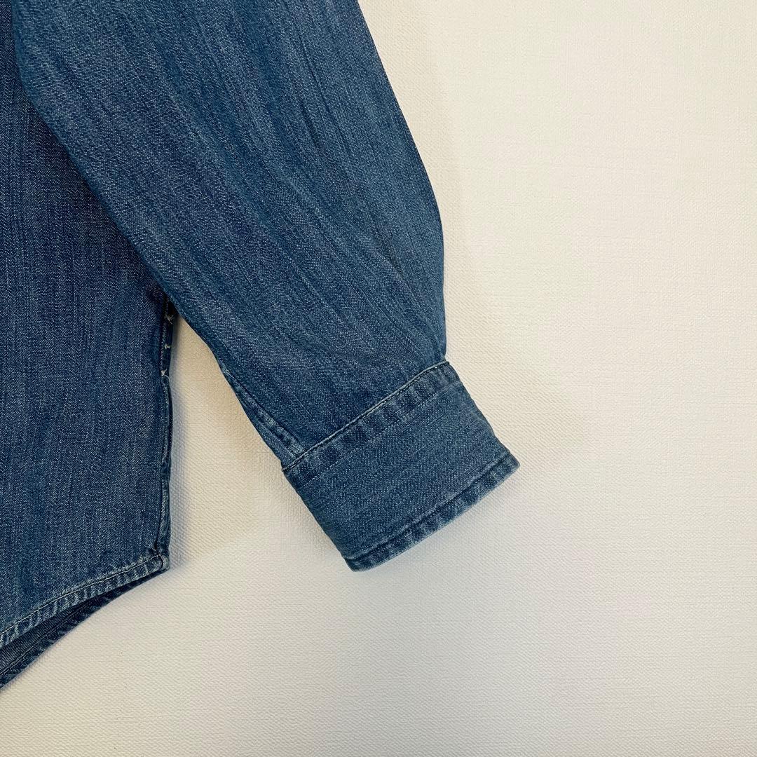 【人気希少現行QR★未使用に近い】ラルフローレンデニムシャンブレーBDシャツ◆M