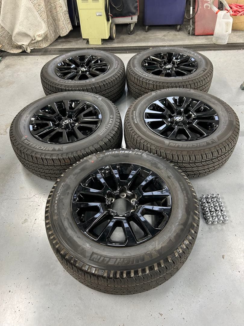 手渡し限定！150後期プラドのブラックエデションタイヤホイール(5本！)