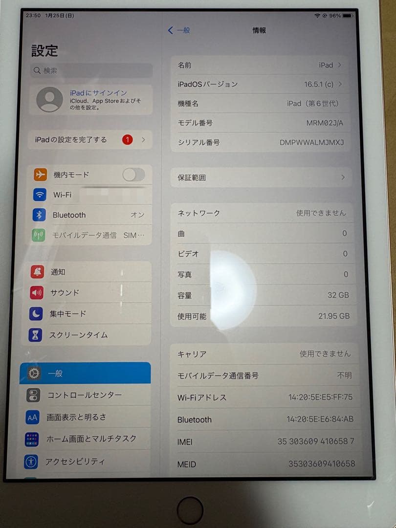 iPad本体 iPad