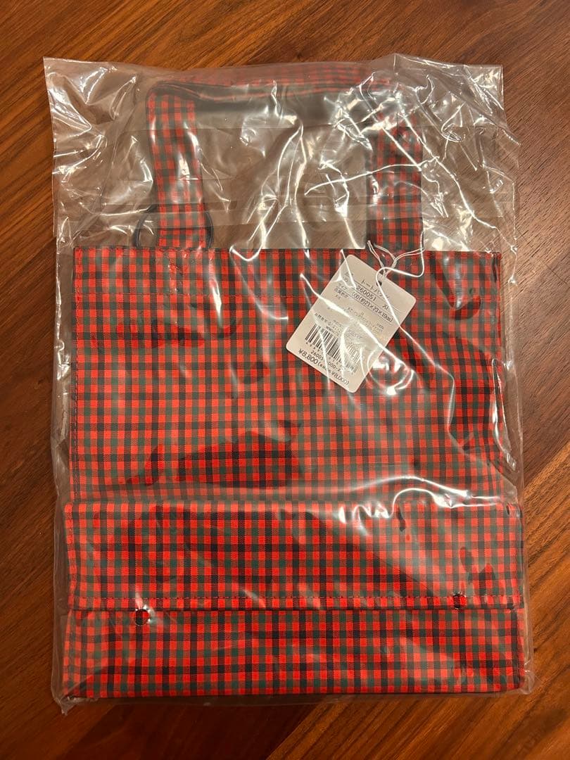 【新品未開封】familiar トートバッグ 000 XF 赤チェック