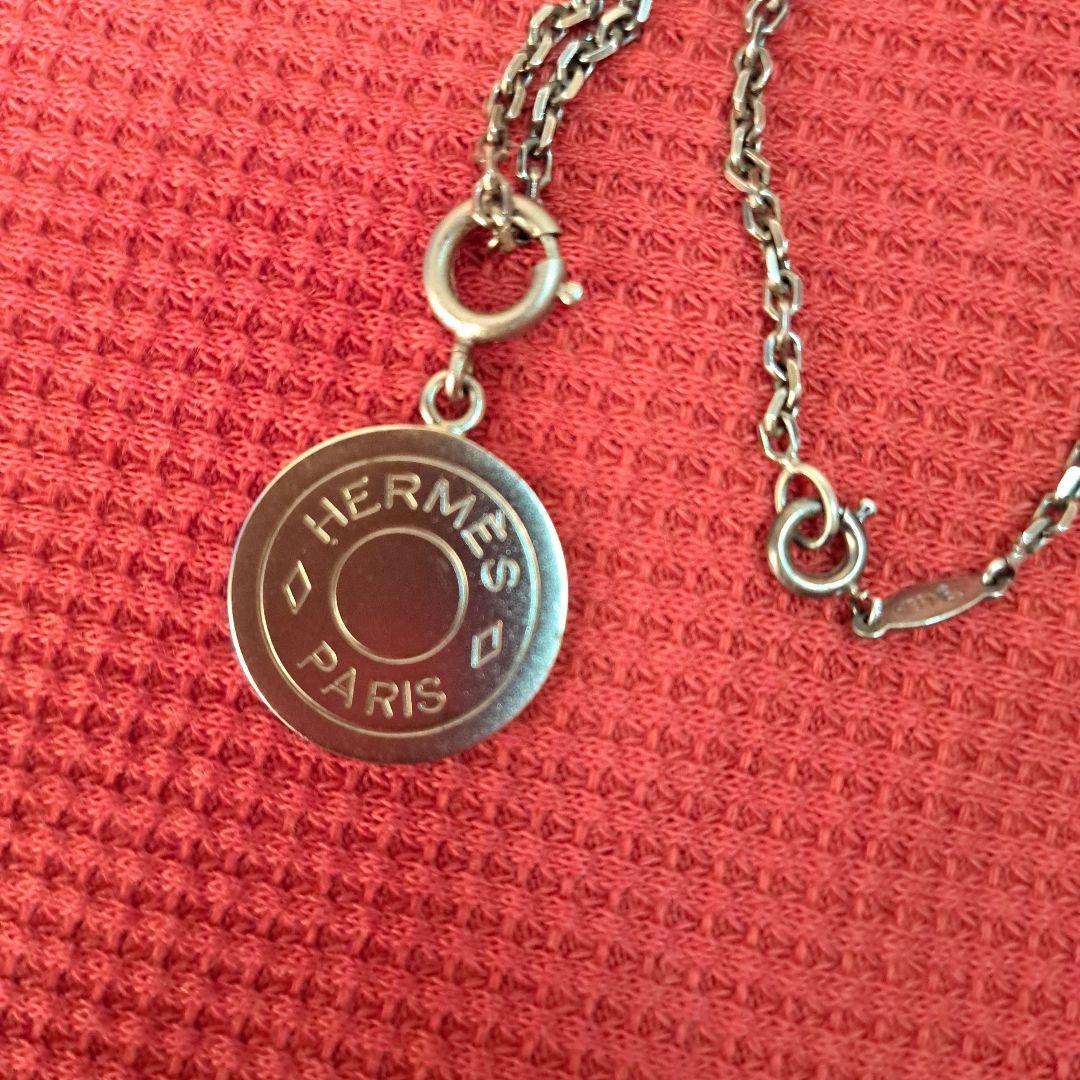 HERMES シルバー ペンダント ネックレス