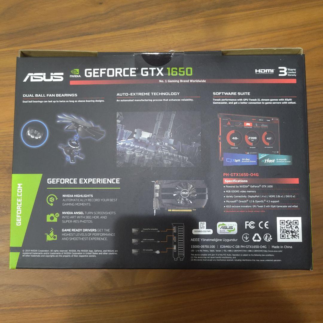 グラフィックボード・グラボ・ビデオカード ASUS GeForce GTX 1650 OC Edition 4GB