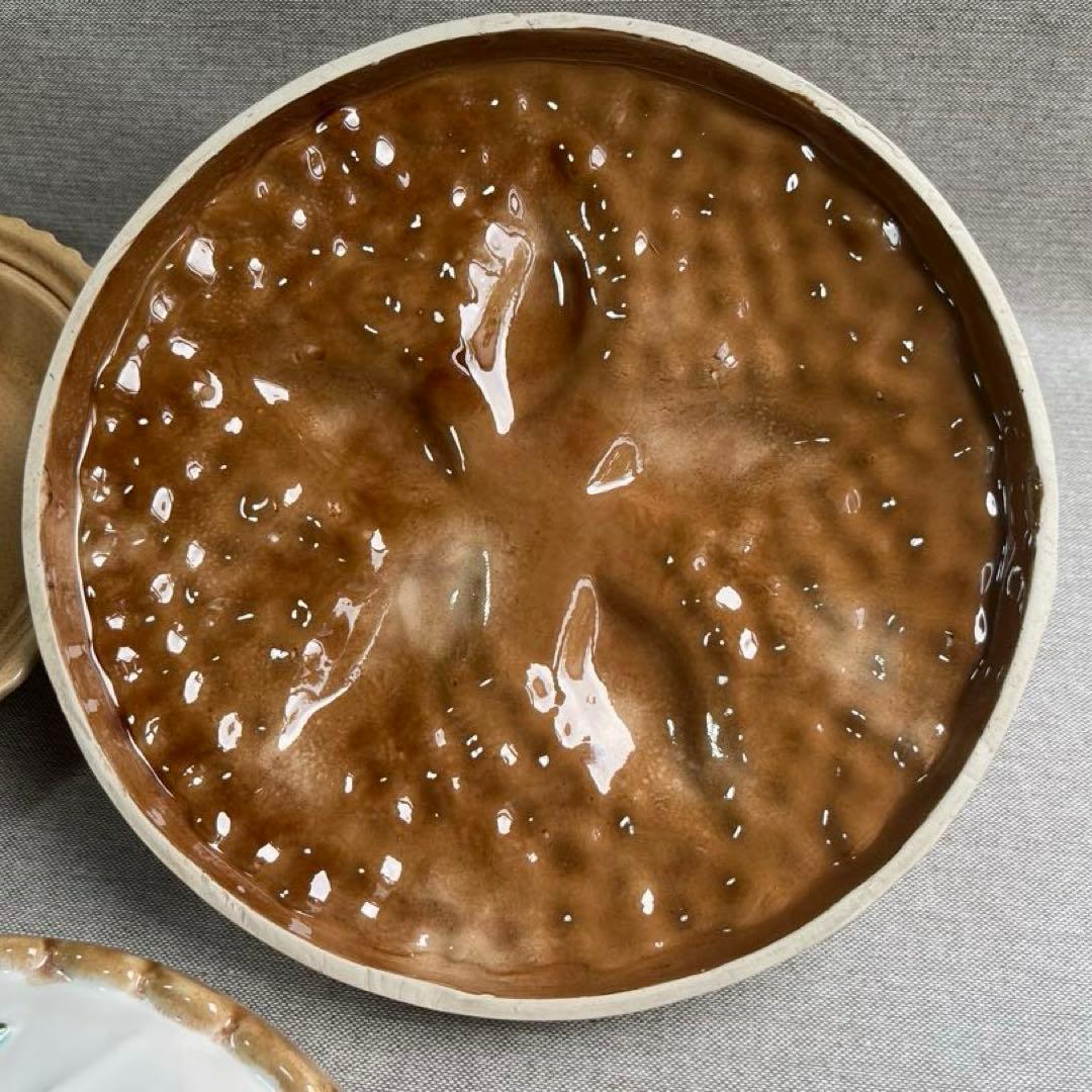 ヴィンテージ　蓋付きパイ皿 Pie Keeps 　蓋2枚　ポルトガル