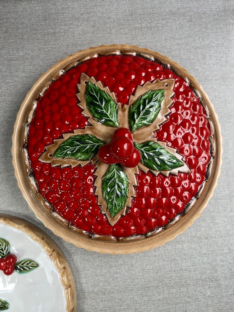 ヴィンテージ　蓋付きパイ皿 Pie Keeps 　蓋2枚　ポルトガル