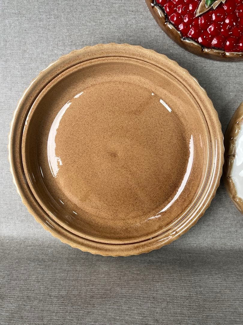 ヴィンテージ　蓋付きパイ皿 Pie Keeps 　蓋2枚　ポルトガル