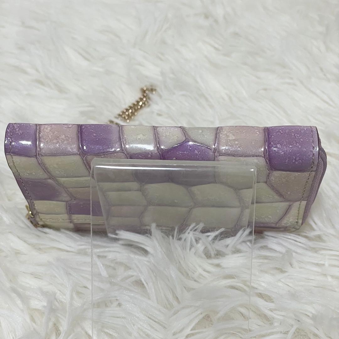 【未使用 ATAO アタオ ベル キーケース ミニ財布 ラベンダー 現行品