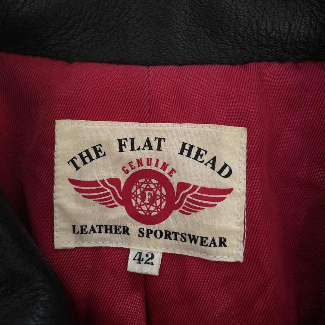 美品THE FLAT HEAD ディアスキン レザージャケット 42