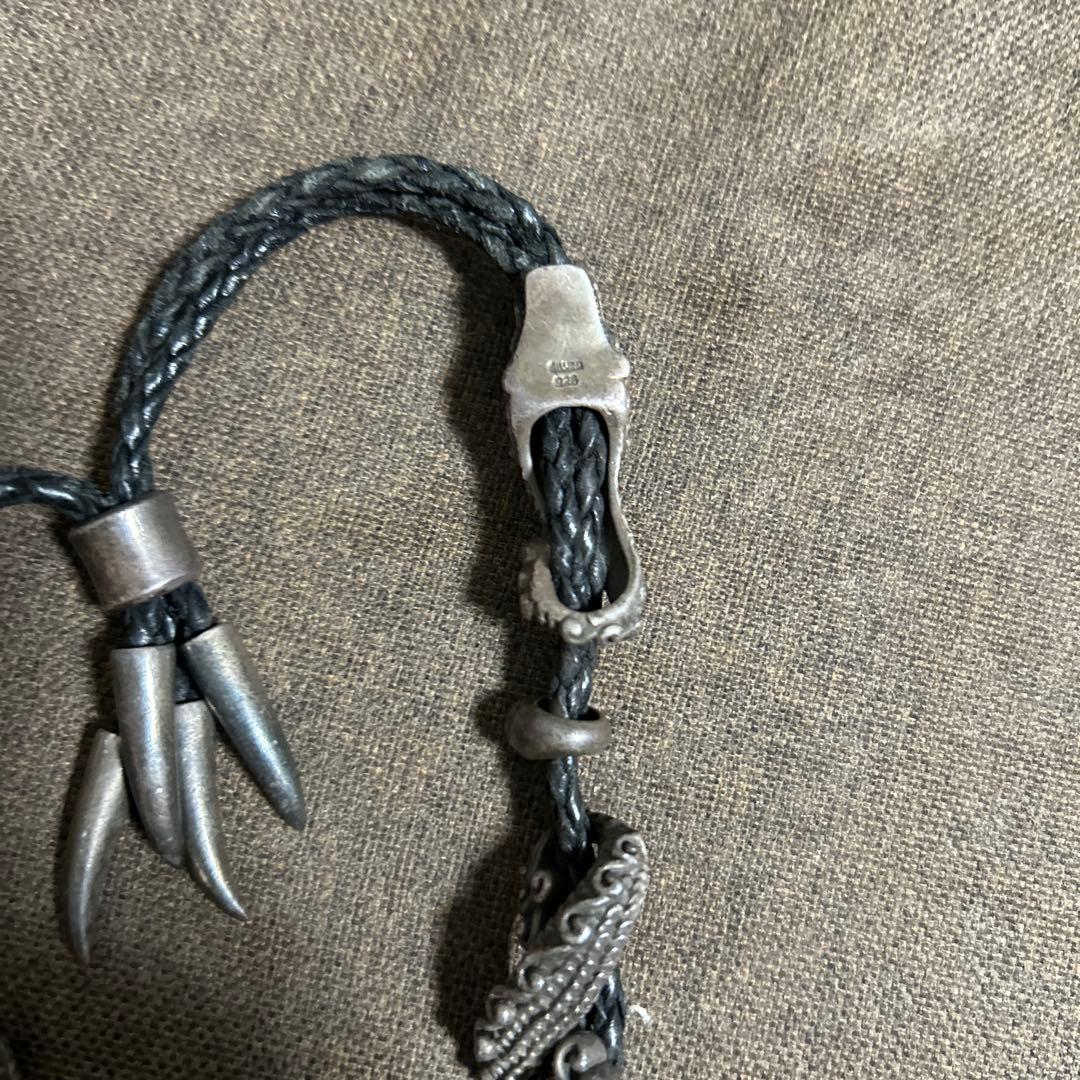 ドラゴンモチーフ レザー ブレスレット