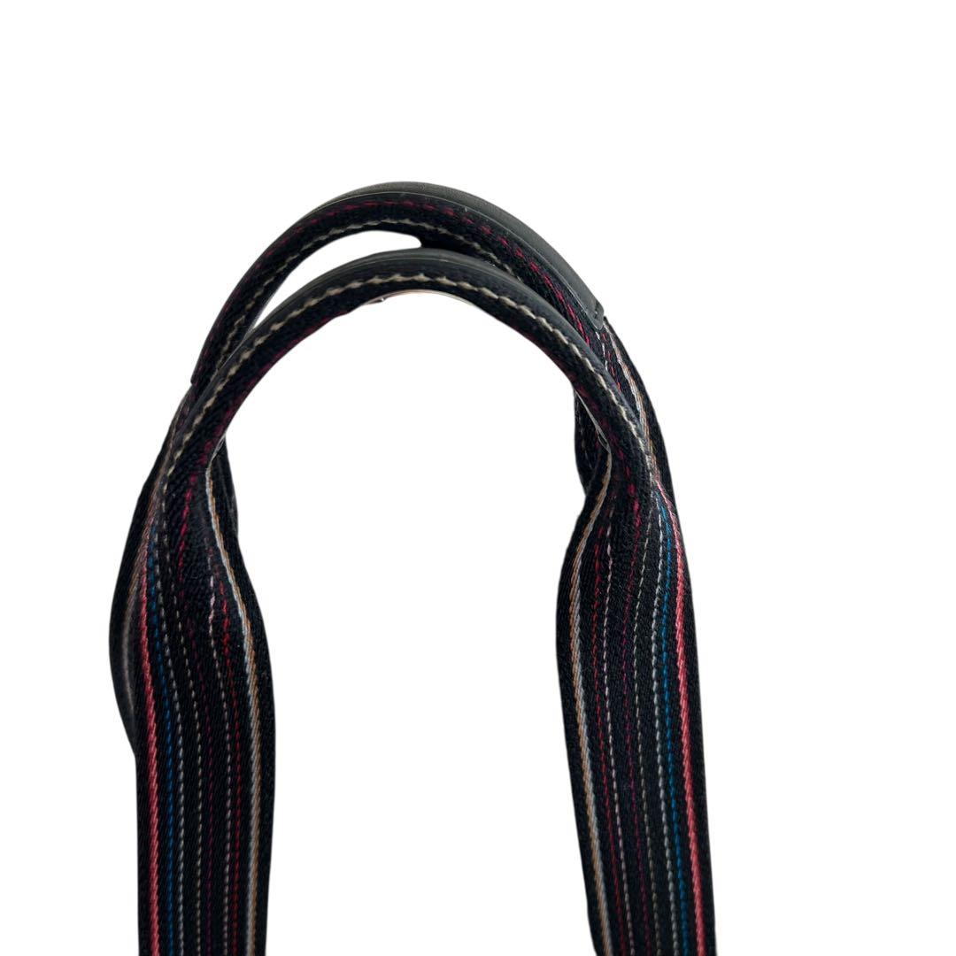 【美品】 ポールスミス マルチストライプ トートバッグ A4 肩掛け ビジネス