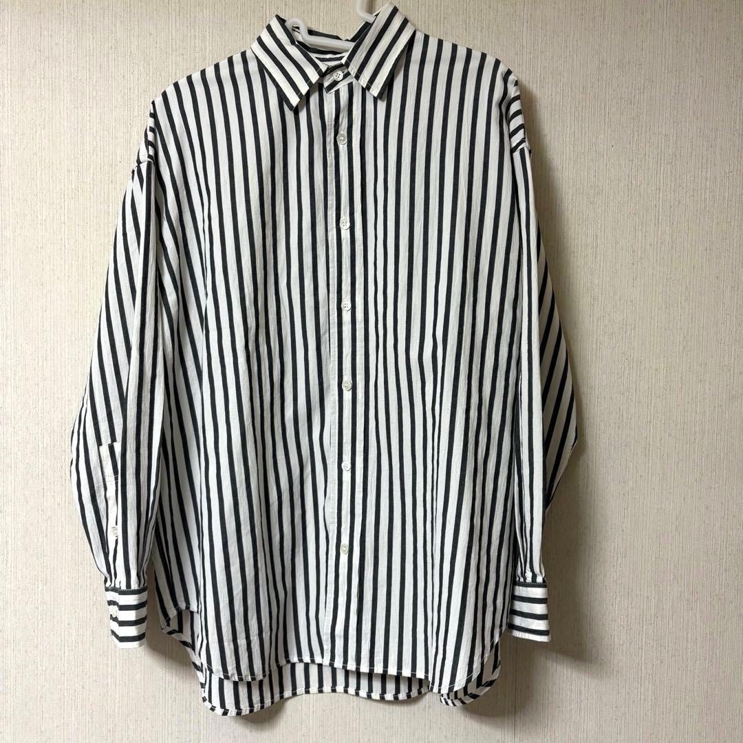 FRAMEWORK WEB限定コットンストライプレギュラーカラーシャツ