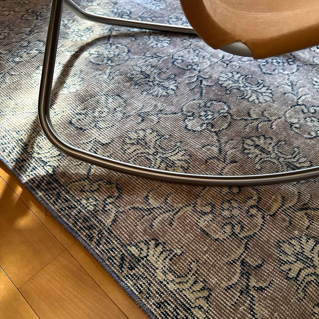 超大判162×282レアボタニカル紋章 グレージュ　トルコヴィンテージラグ