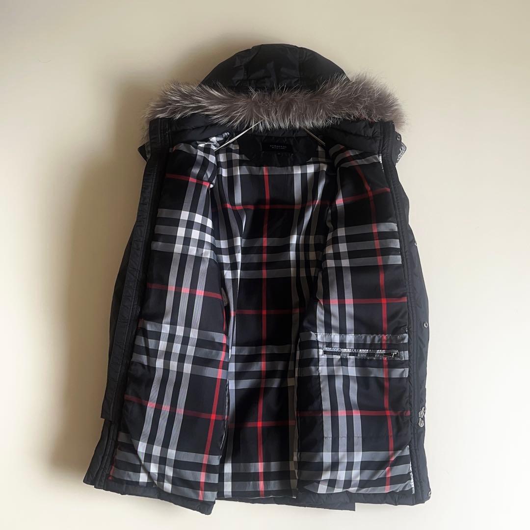 バーバリーブラックレーベルフォックスファーダウンジャケット
