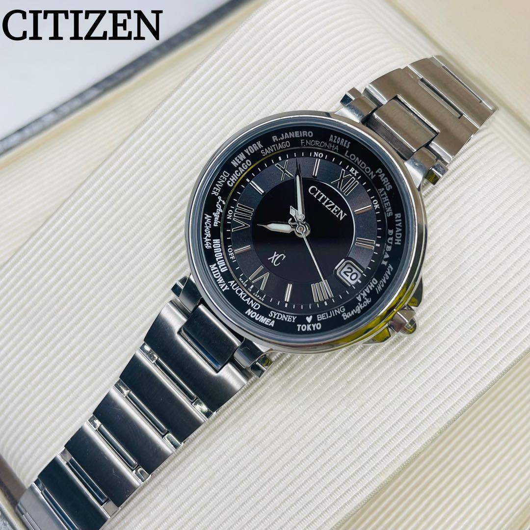 シチズン xC クロスシー ハッピーフライトエコドライブ シルバー ブラック 黒