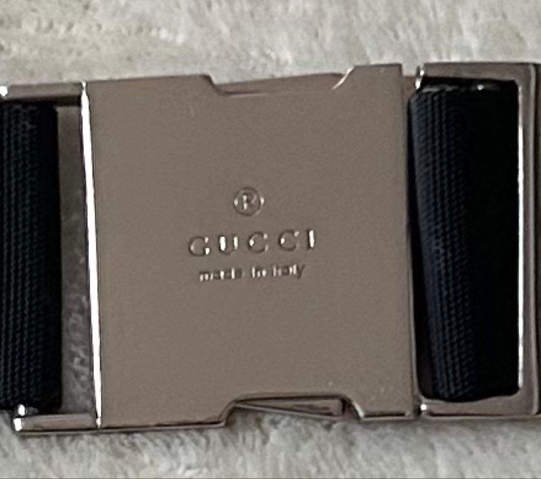 GUCCI グッチ ウエストポーチ ボディバッグ GGキャンバス 黒