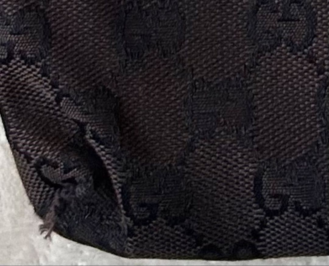 GUCCI グッチ ウエストポーチ ボディバッグ GGキャンバス 黒