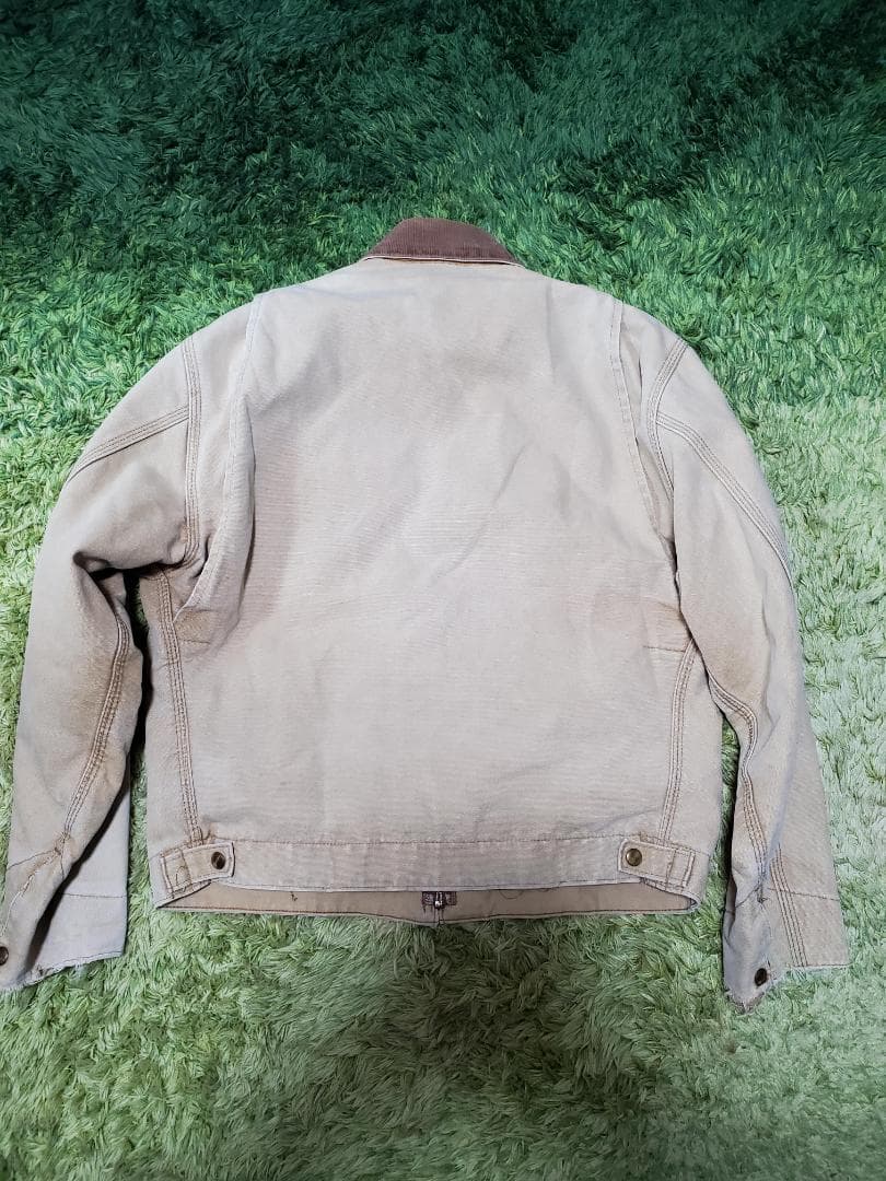 Carhartt ベージュ デトロイトジャケット　グッドフェードボロ