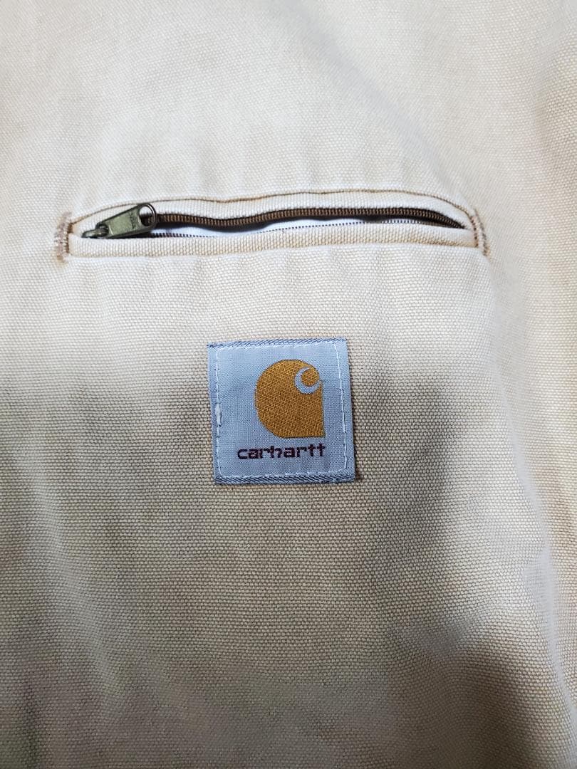 Carhartt ベージュ デトロイトジャケット　グッドフェードボロ