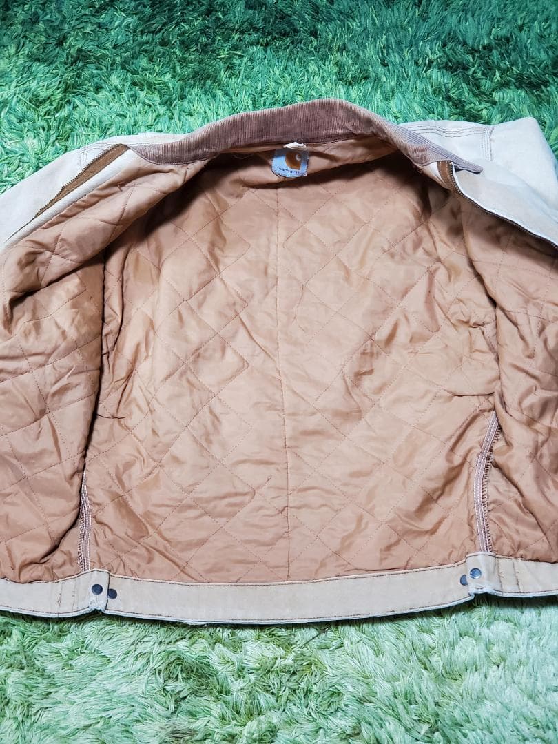 Carhartt ベージュ デトロイトジャケット　グッドフェードボロ
