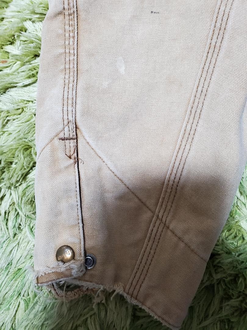 Carhartt ベージュ デトロイトジャケット　グッドフェードボロ