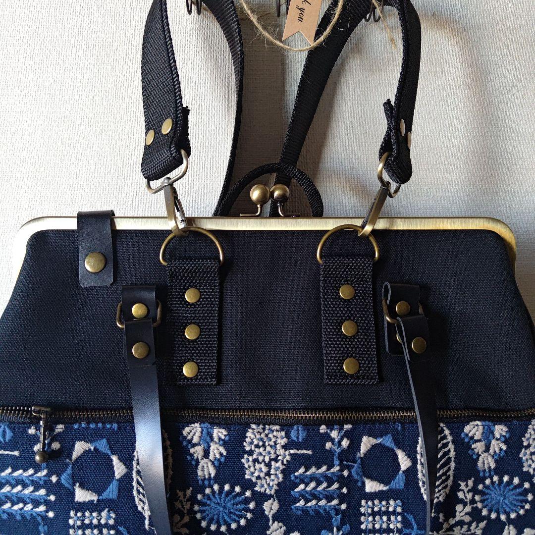 【maginko様】縦型がま口ショルダー　リュック ハンドメイド