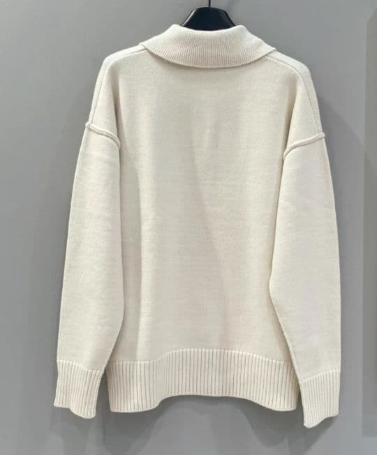 AMI PARIS ホワイト ニット セーター ポロニット M