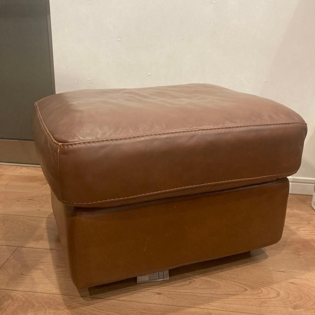 unico ウニコ　テラ　TERRA ブラウンレザーオットマン
