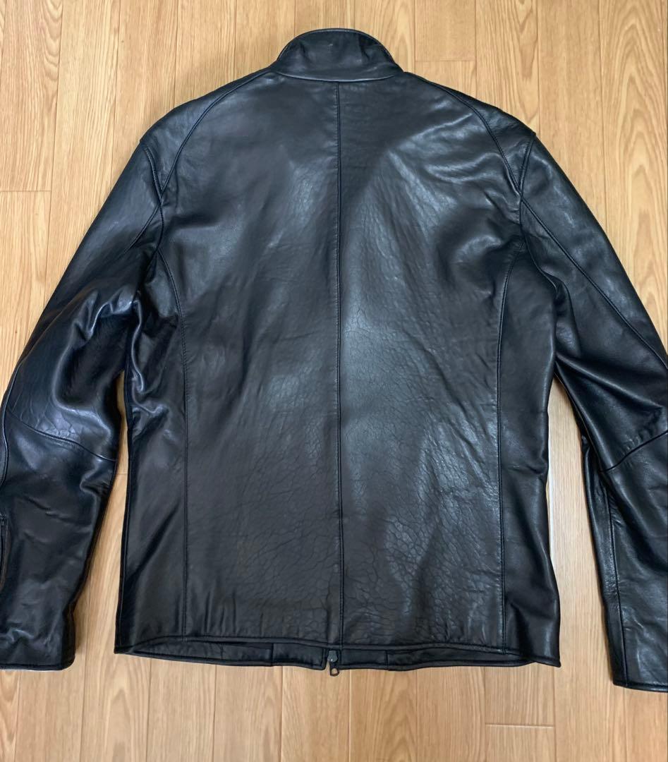 ジャックローズ 羊革 シングル ライダース ジャケット　ブラック　5