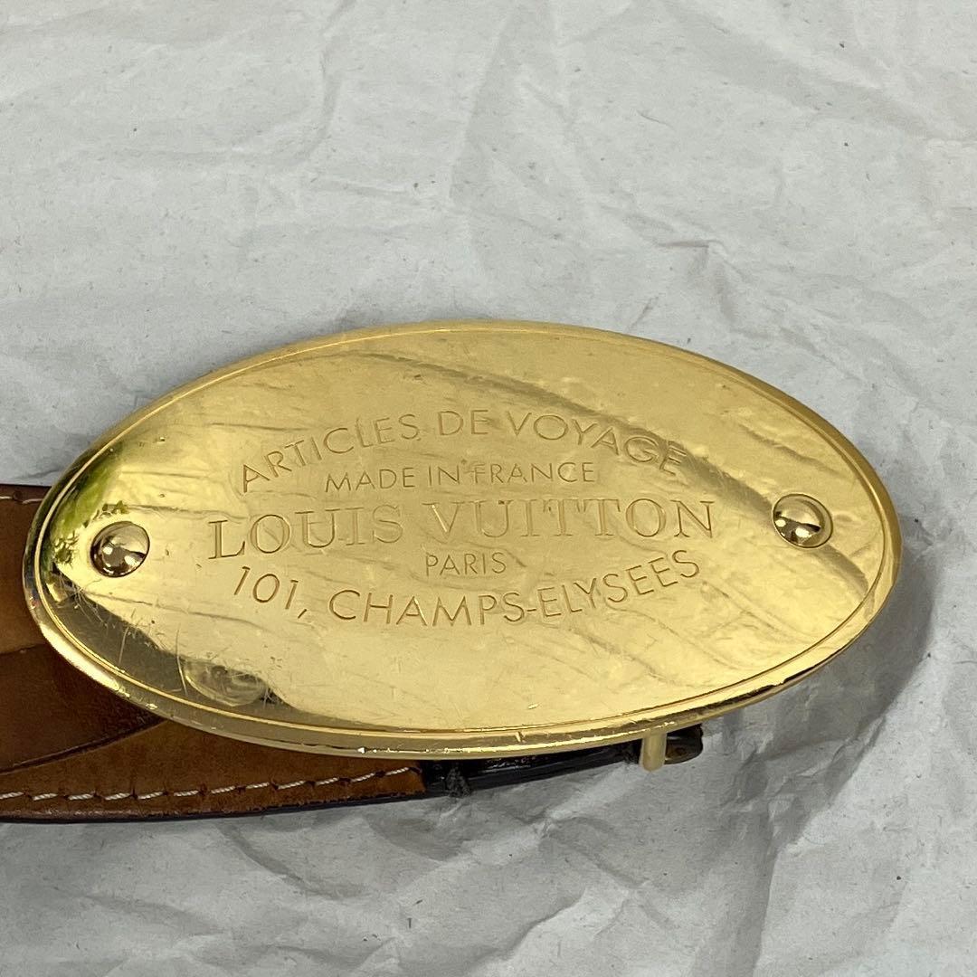 LOUIS VUITTON　レザー　ベルト　茶　3428