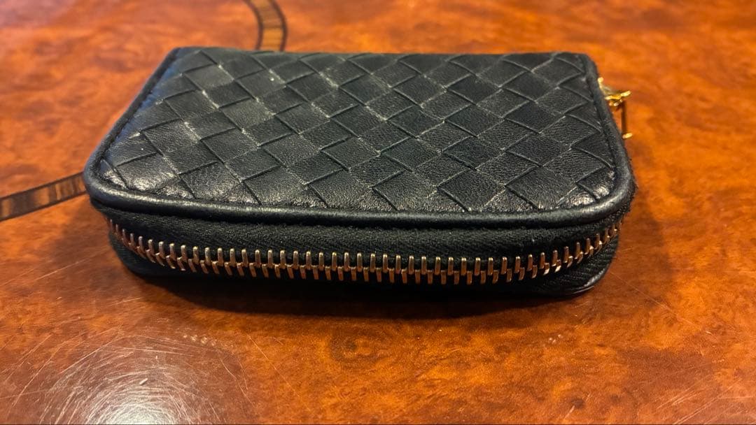 BOTTEGA VENETA ブラックレザーケース・小銭入れ