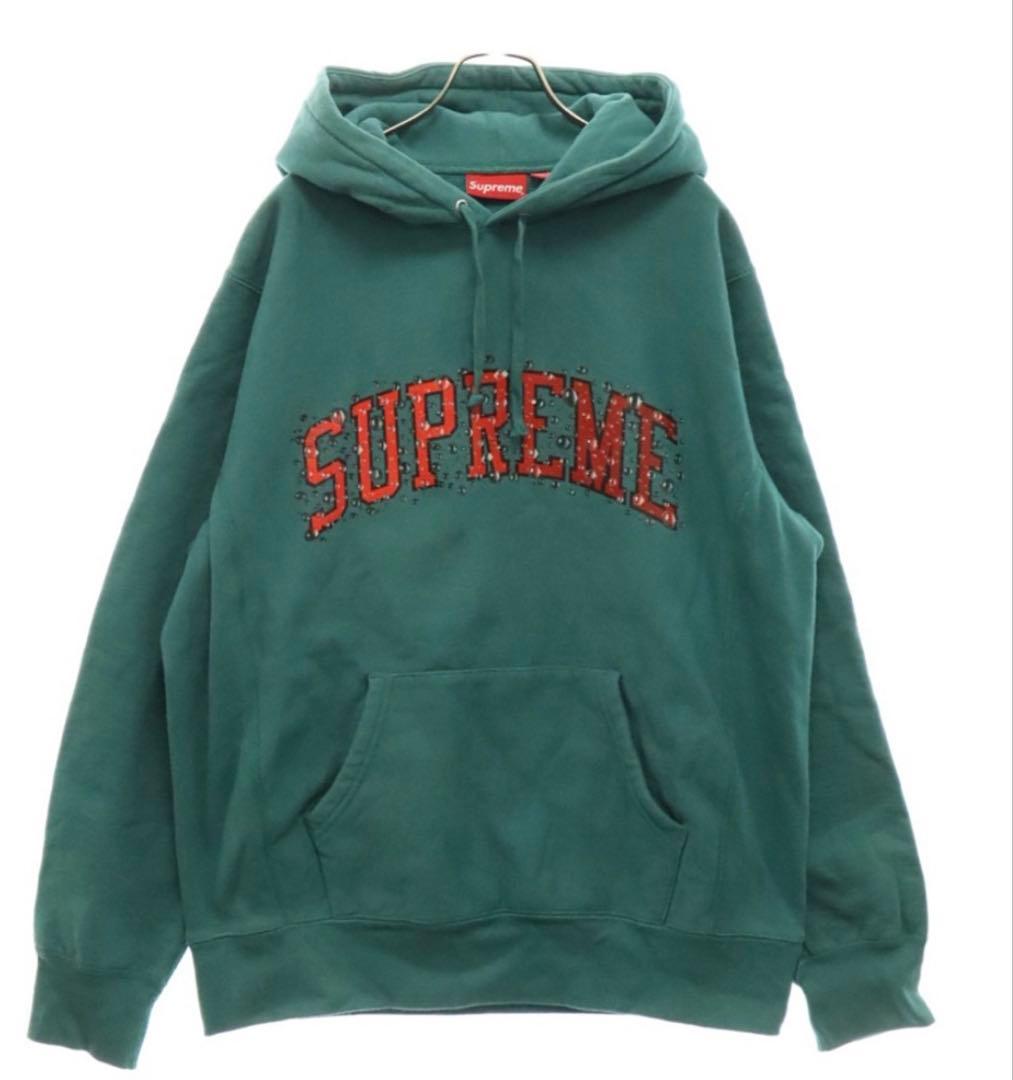 Supreme フード付きパーカー Lサイズ グリーン